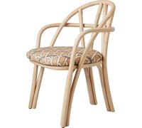 Chaise de Salle à Manger Gubi Bistra avec Accoudoirs en Rotin Laqué naturel/Reales Limonta 002