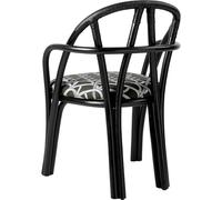 Chaise de Salle à Manger Gubi Bistra avec Accoudoirs en Rotin Peint ébène/Reales Limonta 003