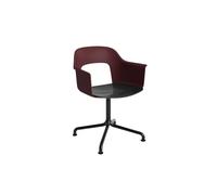 Chaise de Salle à Manger HAY Layout 252 avec Accoudoirs et Pivotante, Bordeaux/ Noir