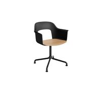 Chaise de Salle à Manger HAY Layout 252 avec Accoudoirs et Pivotante, Chêne/ Noir