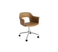 Chaise de Salle à Manger HAY Layout 264 avec Accoudoirs et Pivotante Grano Cognac/ Aluminium