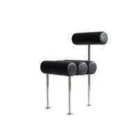 Chaise de Salle à Manger Hiro de 101 Copenhagen, Cuir Aniline/ Noir