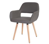 Chaise de salle à manger MENDLER HWC-A50 II, fauteuil similicuir, gris Gris G