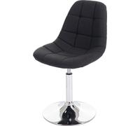Chaise de salle à manger - HWC - A60 - Design rétro - Tissu gris foncé - Pied chromé