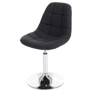 Chaise De Salle À Manger Hwc-A60, Chaise Pivotante, Design Rétro Tissu/Textile Gris Foncé, Pied Chromé Multicolore