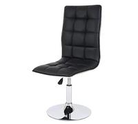 Mendler Chaise de salle à manger HWC-C41 pivotante réglable en hauteur similicuir noir