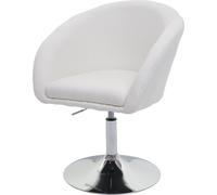 Chaise de salle à manger MENDLER HWC-F19 pivotante crème blanc Blanc G