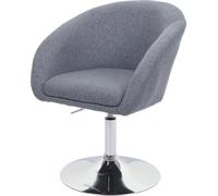 Chaise De Salle À Manger Hwc-F19 Pivotant Réglable En Hauteur Tissu/Textile Gris-Foncé Gris
