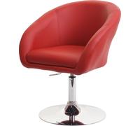 Chaise De Salle À Manger Hwc-F19, Chaise De Salon Pivotante, Réglable En Hauteur Similicuir Rouge Multicolore