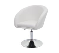 Chaise De Salle À Manger Hwc-F19, Chaise De Cuisine Chaise Pivotante Fauteuil Lounge Tissu/Textile Crème-Blanc Multicolore