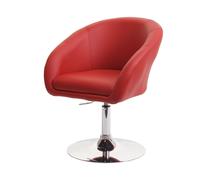 Chaise de salle à manger HWC-F19, chaise de salon pivotante, réglable en hauteur similicuir rouge Multicolore