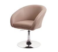 Chaise de Salle à Manger HWC-F19, Chaise de Salon pivotante, réglable en Hauteur - Similicuir Taupe