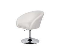 Chaise de salle à manger HWC-F19 similicuir blanc