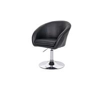 Chaise de salle à manger HWC-F19 similicuir noir