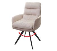 Chaise mendler H. 93 cm non pliable en metal interieur beige Beige G