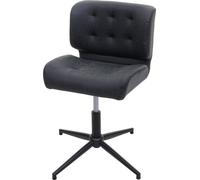 Chaise de salle à manger HWC-H42, chaise de cuisine pivotante, réglable en hauteur pivotante ~ similicuir vintage gris foncé, pied noir