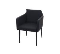 Chaise de salle à manger HWC-H93, chaise de cuisine chaise longue similicuir noir