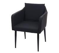 Chaise De Salle À Manger Hwc-H93, Chaise De Cuisine Chaise Longue Similicuir Noir Noir