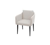 Chaise De Salle À Manger Hwc-H93, Chaise De Cuisine Chaise Longue Tissu/Textile Crème-Beige Multicolore