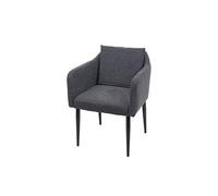 Chaise De Salle À Manger Hwc-H93, Chaise De Cuisine Chaise Longue Tissu/Textile Gris Foncè Gris