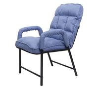 Chaise de salle à manger - HWC - K40 - Capacité 160kg - Dossier réglable - Tissu bleu
