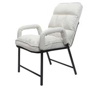 Chaise de salle à manger - HWC-K40 - Capacité 160kg - Dossier réglable - Tissu/textile crème-beige