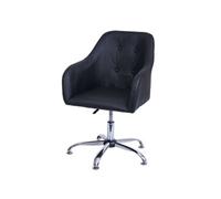 Chaise de salle à manger MENDLER HWC-L92 Métal similicuir noir Noir G