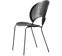 Chaise de salle à manger industrielle rotative, cadre en métal, chaise de bureau moderne créative pour restaurant, café, chaise de bureau de loisirs avec dossier en bois massif, silencieuse