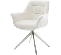 Chaise-de-salle-à-manger Kaira-Flex pied croisé large acier inoxydable