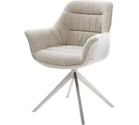 Chaise-de-salle-à-manger Kaira-Flex pied croisé large acier inoxydable