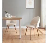 Lot de 2 chaises de salle à manger Karijoki 77 x 50 x 55 cm beige [en.casa] Beige