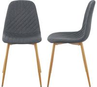 [en.casa] Lot de 2 Chaises de Salle à Manger Ensemble de 2 Chaises Confortables Set de 2 Chaises au Style Scandinave pour Salon Bureau Cuisine Chambre 87 x 44 x 51 cm Gris Clair