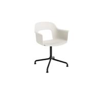 Chaise de salle à manger Layout 251 avec accoudoirs et pivotante, Blanc Crème/Noir