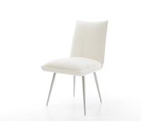 Chaise-de-salle-à-manger Lelio-Flex bou oux beige 4 pieds coniques acier inoxydable resorts ensachés