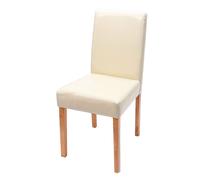 Chaise De Salle À Manger Littau, Chaise De Cuisine, Similicuir Crème, Pieds Clairs Beige
