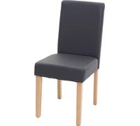 Chaise de salle à manger MENDLER Littau similicuir gris mat pieds clairs Gris