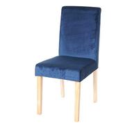 Mendler Chaise de Salle à Manger Littau Velours Essence Pieds clairs