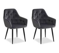 Chaise de salle à manger lot 2 chaises gris Gris G