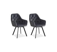 Chaise de salle à manger lot 2 chaises velours