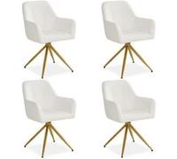Chaise de salle à manger lot 4 chaises blanc Blanc G