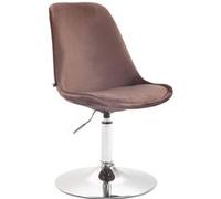 Chaise de salle à manger Maverick en velours , Marron/Chrome G