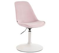Chaise de salle à manger Maverick en velours , Rose/Blanc G