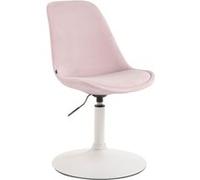 Chaise de salle à manger Maverick en velours , Rose/Blanc G