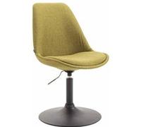 CLP Chaise De Salle A Manger Mavevick en Tissu I Chaise Design Retro Ajustable Et Pivotante I Pied en Métal, Couleur:Vert, Couleur du Cadre:Noir