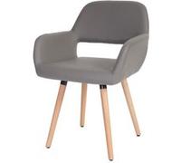 Chaise de salle à manger MENDLER HWC-A50 II, fauteuil similicuir, gris Gris G