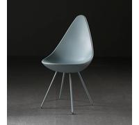 Chaise de salle à manger moderne en plastique bleu élégant pour bureau et cuisine, meuble d'appoint pour salon, restaurant et hôtel - Design polyvalent et durable