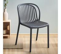 Chaise De Salle À Manger Moderne en Plastique Chaises De Jardin À Dossier Ajouré Chaise De Cuisine Empilables en Plastique Chaises D'appoint pour Salle À Manger Et Salon(A,Without armrests)
