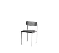 Chaise de Salle à Manger Moebe Offset Chrome/ Noir