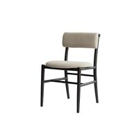 Chaise de Salle à Manger Nama , Café, Noir/lin