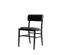 Chaise de Salle à Manger Nama de , Cuir Noir Café/noir Aniline